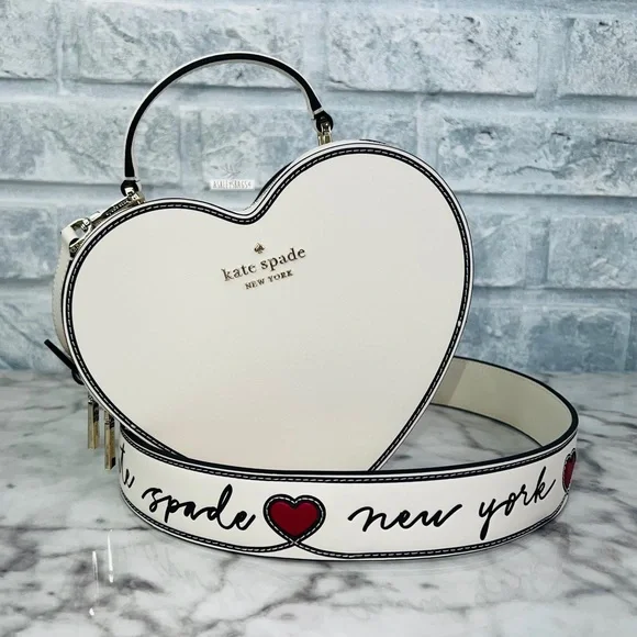 Kate Spade Loveshack heart Crossbody Bag with guitar strap Love Shack Guitar Strap Heart Crossbody Purse | Kate Spade  main image 4